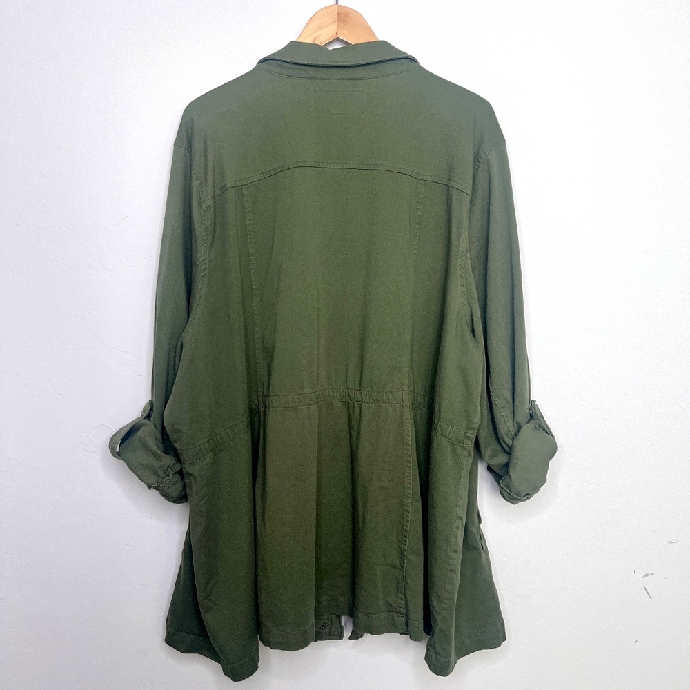 Torrid Utility Jacket, Olive Green Zip up - Picture 8 of 16